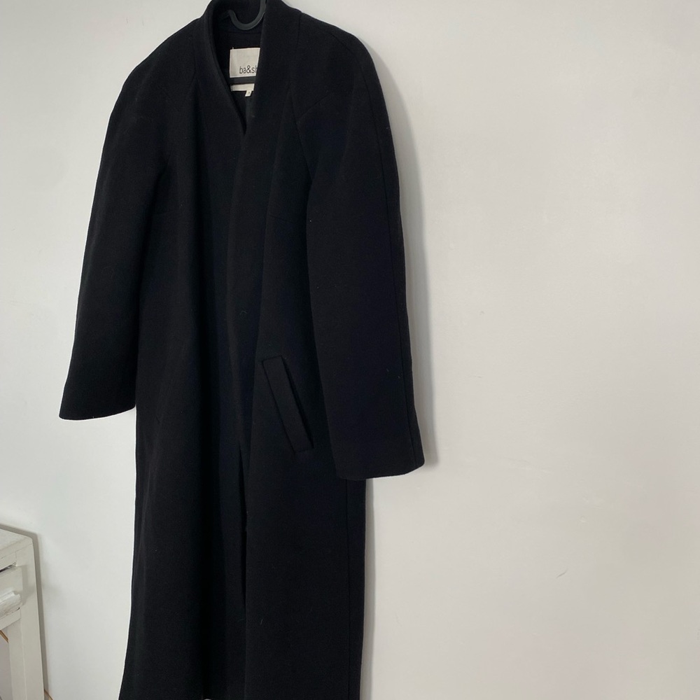 ba&sh long black coat